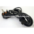 UK 3-Prong cable de alimentación IEC BS Cable de alimentación Reino Unido Plug Pc Monitor Cable C13 Cordón 1,5 m, 1,8 m